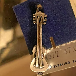 NEU Beau Vintage Sterlingsilber Violine Musikinstrument Charm oder Anhänger - Bild 1 von 5