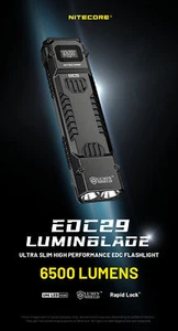NITECORE EDC29 6500 LM 400m Ultra Slim EDC Tactical Flashlight Torch Work Lights - Picture 1 of 24