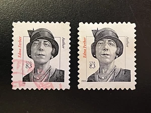 1 Paar. #3433-3434 .83c gebrauchte US Briefmarken Edna Ferber, Autor. 2002-2003. Menge. - Bild 1 von 2