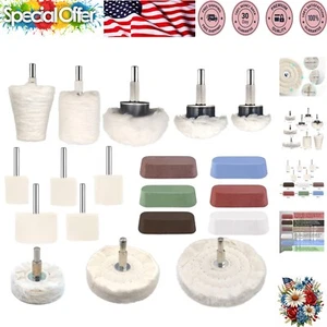 19-Pc Polishing Wheel and Compounds for Durable Shine - Car Detailing Essential - Picture 1 of 11