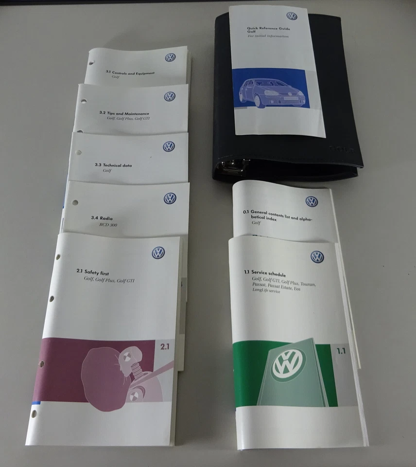 Manuale Dell'Utente / Libretto + Portafoglio VW Golf V / 5 Tipo 1K Dal 05/2006 - Immagine 1 di 1