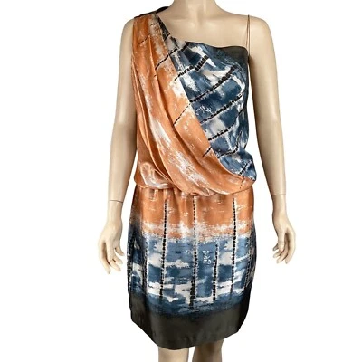 Шелковое платье Robert Rodriguez размер 8 абстрактный принт женское лестное заявление - Изображение 1 из 4