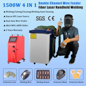 Raycus 1500W 4IN1 Handheld Fiber Laser Welding Machine Dual Channel Wire Feeder - Picture 1 of 16