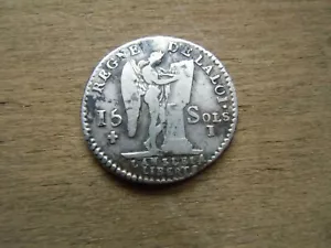 Louis XVI - 15 Sols dit "au Génie" 1791, I Limoges, AN 3 de la Liberté - Imagen 1 de 2