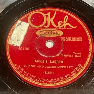 Frank And James McCravy: Jacob's Ladder / I Want To Be There 78 - OKeh 45128 - Picture 1 of 2