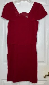 Shelly Steffee Damenkleid rot 100 % Seide S/S Größe 2 gebraucht, in einwandfreiem Zustand - Bild 1 von 3