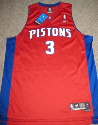 Camiseta deportiva para hombre Ben Wallace Detroit Pistons 2004 2XL roja Reebok Swingman Foto 1 de 4