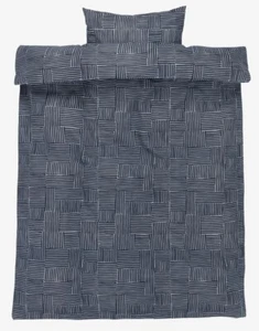 BETTWÄSCHE 1077 BLAU GRAU FLANELL BAUMWOLLE Bettbezug Garnitur 135x200 NEUWARE - Bild 1 von 1