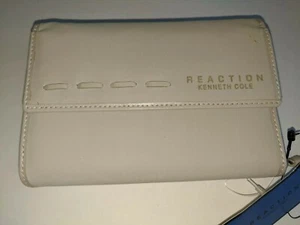Cartera de cuero genuino Kenneth Cole Reaction, hueso - Imagen 1 de 6
