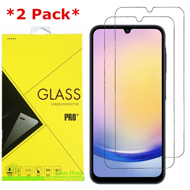 Paquete de 2 protectores de pantalla de vidrio templado 9H premium para Samsung Galaxy A25 5G Foto 1 de 4