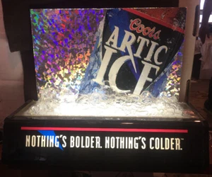 Letrero de luz Coors Artic Ice 1994 vintage hielo ártico - Imagen 1 de 9