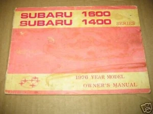 1976 SUBARU 1600 & 1400 OWNERS MANUAL OWNER'S 76 - Picture 1 of 1
