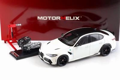 Motorhelix 1:18 Alfa Romeo Giulia GTA Bianco Trofed blanco + motor fundido a presión M890