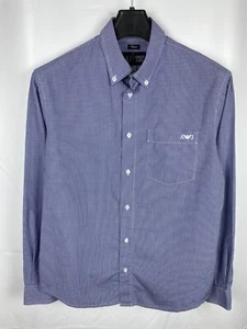 Armani Jeans Shirt Button Up Embroidered Logo Check size M - Picture 1 of 12