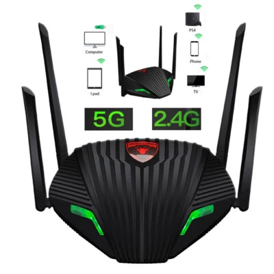 Gigabit WiFi Amplifier Wireless Router Wi-Fi range extender Dual Band 2.4G 5G - Image 1 of 4