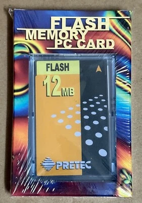 Pretec 12 MB Flash Memory PC Card Rare New Sealed Collectible Flash Card - Image 1 of 4
