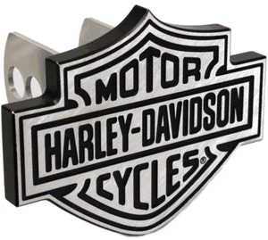 Harley Davidson Bar & Shield Enchufe de enganche cepillado de 2"" y 1,25"" Enchufe receptor - Imagen 1 de 3