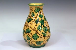 Zaccagnini Antigua Cerámica Temprana Italiana Mayólica Loza Uva Vid Diseño Amarillo - Imagen 1 de 8