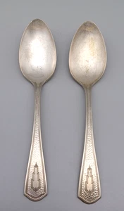 Beacon Oneida Silverplate 1931 Beacon Miami Teaspoon Spoons Set of 2 - Picture 1 of 6