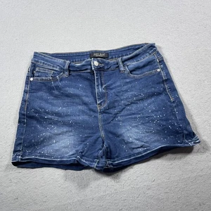 Judy Blue Shorts Womens XL Blue Denim Stretch Bleach Distressed High Rise Summer - Picture 1 of 9