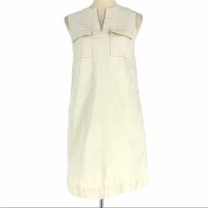 Vestido Who What Wear de algodón sin mangas crema para mujer talla XS NUEVO CON ETIQUETAS - Imagen 1 de 6