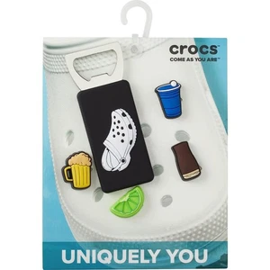 Crocs Jibbitz Cheers 5 Pk Shoe Charms Bottle Opener, Beer, Lime, Drinking Cup - Picture 1 of 4