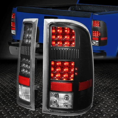 [LED COMPLETO]PARA 07-14 GMC SIERRA 1500 2500HD 3500HD LUZ TRASERA LUCES FRENO NEGRO Foto 1 de 4