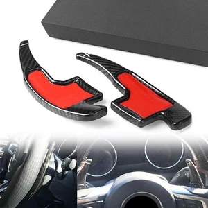 2x Carbon Fiber Steering Wheel Paddle Shift Shifer Fit Ford Mustang 2015-2017 16 - Picture 1 of 6