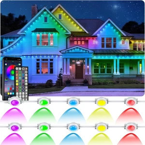 Luces exteriores permanentes LETIANPAI 300 PIES, luz alero RGB con control de aplicación Rem... - Imagen 1 de 7