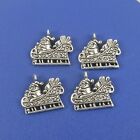 10Pcs 20Mm Tibetan Silver Sledge With The Christmas Gifts Charms H0884