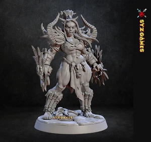 Vesdra - Blackcrag Shaman Orc Pinup Fantasy Miniature DnD 5e Wargames Pathfinder - Photo 1/3