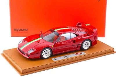 1:18 BBR Kyosho Ferrari F40 rosso metallizzato/bandiera italiana con vetrina - Limited 7 - Immagine 1 di 4