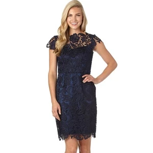 NEW  DECODE 1.8 Scalloped Lace Sheath  Dress Size 8 - Picture 1 of 4