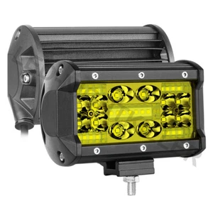 2x 5" 350W Quad Row LED Pods Work Light Bar Spot Flood Driving Fog Off Road 4WD - Picture 1 of 15