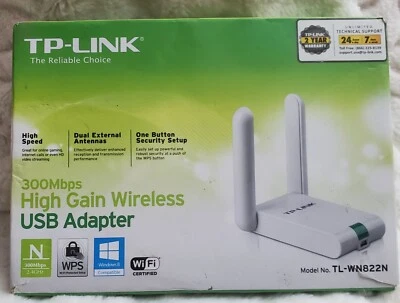 TP-Link 300Mbps High Gain Wireless USB Adapter TL-WN822N  - Image 1 of 4