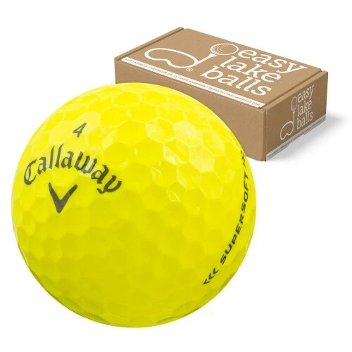 50 CALLAWAY SUPERSOFT JAUNE BALLES DE GOLF D'OCCASION - QUALITÉ AAA / AA - Photo 1/1