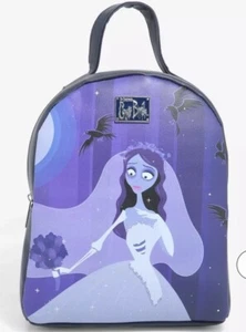Corpse Bride Blue Emily Mini Backpack Bag Tim Burton Crow Halloween NEW - Picture 1 of 5