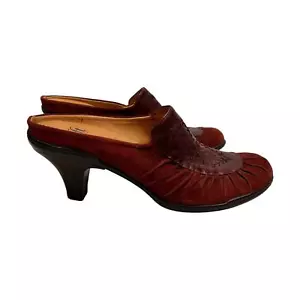 Sofft Camille Suede Leather Mules Aubergine Red Womens 7.5 N - Picture 1 of 14