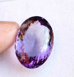 Piedra preciosa suelta corte facetado ovalado amatista púrpura natural de 27,00 quilates 17*24 mm - Imagen 1 de 2