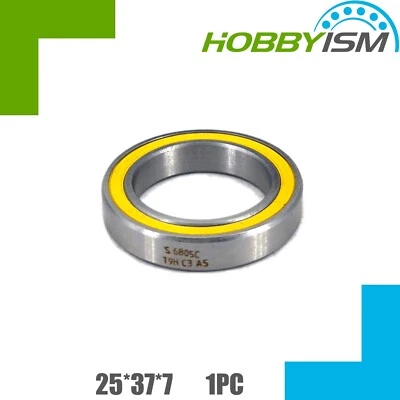 25x37 x7 mm Híbrido Cerámica Amarillo BICICLETA RODAMIENTO S6805 ABEC-5 NYLON JAULA 61805 Foto 1 de 4
