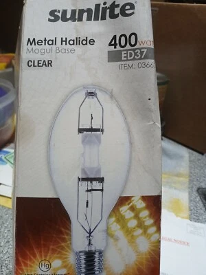 Sunlite 03663-SU MH400/U/MOG M59 Metal Halide Lamp 400W Mogul Base (E39) 36000lm - Image 1 of 4