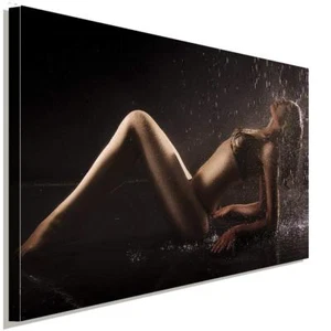 Sexy Frau Regen Leinwandbild AK ART Wanddeko Wandbild Made in Germany TOP XXL - Bild 1 von 5