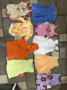 NUOVO LOTTO 9 RAGAZZE LOTTO ABBIGLIAMENTO ABITI ROMPERS, ECC WONDER NATION RAGAZZE 12M - 18M - Foto 1 di 13