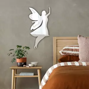 Makeup Vanity Acrylic Mirror Fairy Shaped Strong Wardrobe Door Wall Decor No DIY - Picture 1 of 5