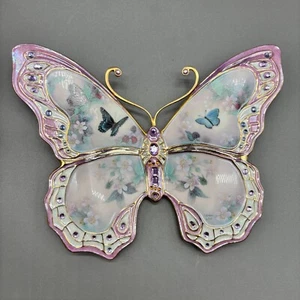 Lena Liu Enchanted Wings Butterfly Wall Art Bradford Exchange Ltd Ed 2004 Pink - Picture 1 of 10