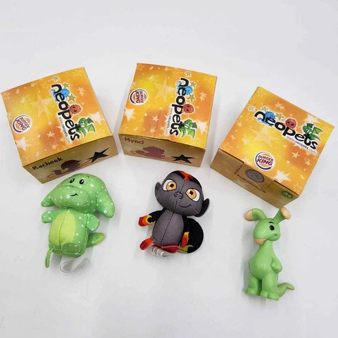 Neopets Burger King VirtuPets Kacheek, Mynci, Bloomaroo Set Of 3 Cover