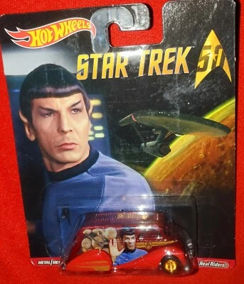 2015 Hot Wheels "Star Trek 50 anniversary" Deco Delivery Spock Real Riders NIB - Image 1 of 4