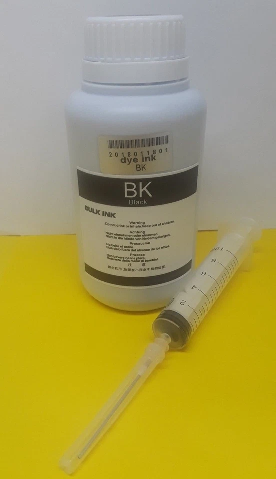 Tinte a granel de recarga 250 ml tinta negra Canon PG-240 245 210 30 40 50 XL MG4120 MG3120  Foto 1 de 1