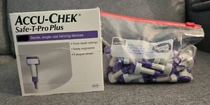 ROCHE ACCU-CHEK SAFE-T-PRO PLUS ADJUSTABLE STERILE XS PT/INR 50/PACK - Picture 1 of 2