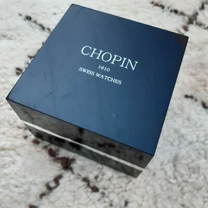 Rare Chopin Swiss Empty Watch Box Wrist Watch Case,Black Chopin Box Gift Storage - Picture 1 of 10